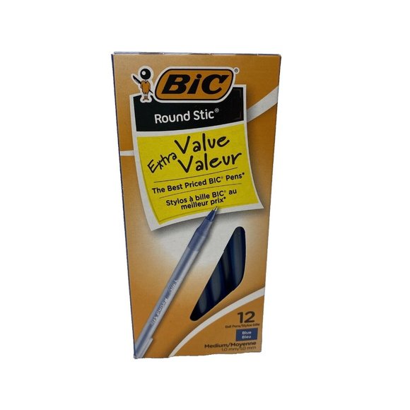 Bic round stic pens 4 boxes new Blue Ink 12 Pens Per Box X 4 Boxes - Picture 3 of 7